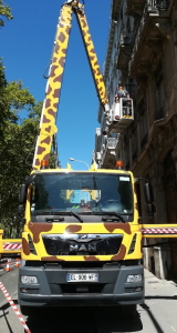 Camion grue avec nacelle 53m Lyon